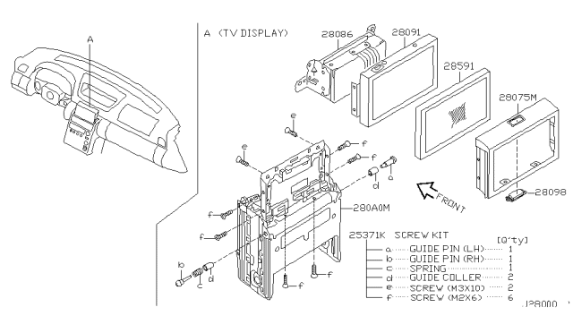 2005 Infiniti G35 Filter - EMISSON Diagram for 28591-AL500