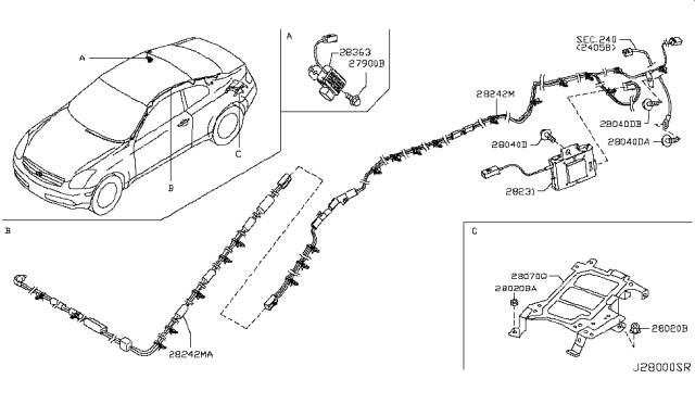 2007 Infiniti G35 Audio & Visual Diagram 1