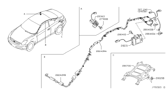 2003 Infiniti G35 Audio & Visual Diagram 3