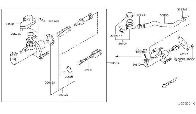 2005 Infiniti G35 Clutch Master Cylinder Diagram 2