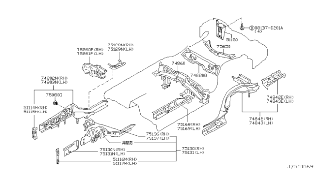 2003 Infiniti G35 Member & Fitting Diagram 4