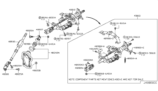 2004 Infiniti G35 Coupe Steering Column Diagram 2