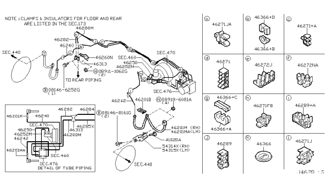 2004 Infiniti G35 Brake Piping & Control Diagram 3