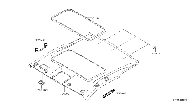 2005 Infiniti G35 Roof Trimming Diagram 3