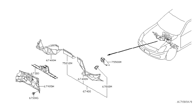 2005 Infiniti G35 Coupe Dash Panel & Fitting Diagram 3