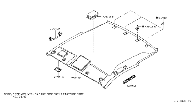 2004 Infiniti G35 Roof Trimming Diagram 2