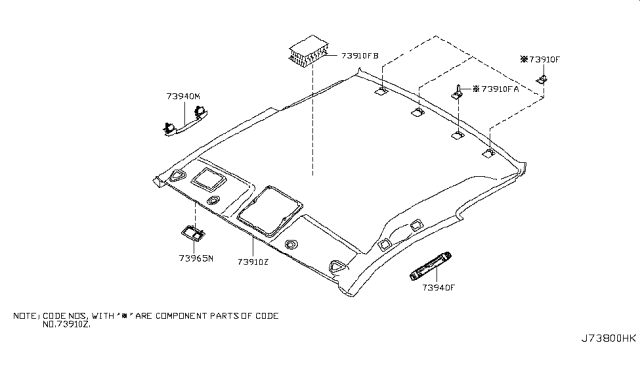 2004 Infiniti G35 Coupe Roof Trimming Diagram 2