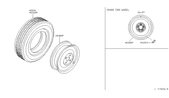 2003 Infiniti G35 Road Wheel & Tire Diagram 4