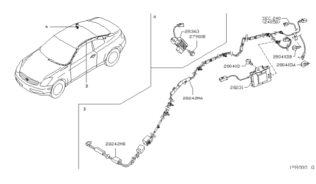 2004 Infiniti G35 Audio & Visual Diagram 1