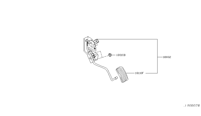 2003 Infiniti G35 Lever Complete-Accelerator,W/DRUM Diagram for 18002-AM808