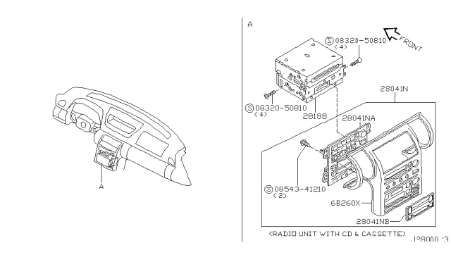 2005 Infiniti G35 FINISHER-Radio Diagram for 28074-AC708