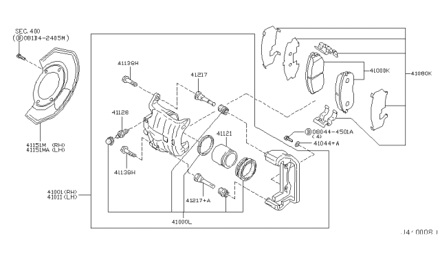 2005 Infiniti G35 Coupe Front Brake Diagram 4