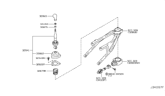 2004 Infiniti G35 Transmission Control & Linkage Diagram 2