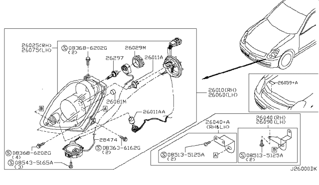 2004 Infiniti G35 Coupe Headlamp Diagram 4