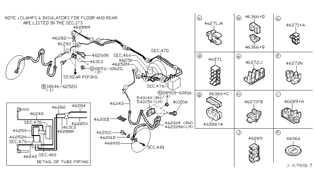 2003 Infiniti G35 Coupe Brake Piping & Control Diagram 4