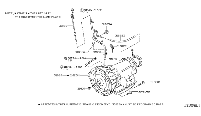 2005 Infiniti G35 Auto Transmission,Transaxle & Fitting Diagram 2