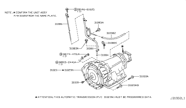 2003 Infiniti G35 Coupe Auto Transmission,Transaxle & Fitting Diagram 5