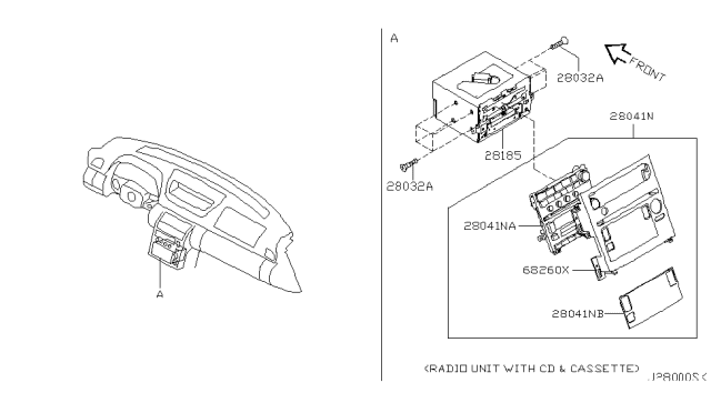 2004 Infiniti G35 Deck-Cd Diagram for 28185-AC705
