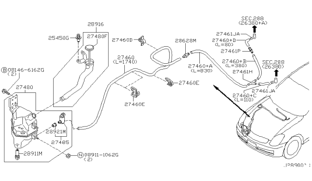 2005 Infiniti G35 Windshield Washer Diagram 1