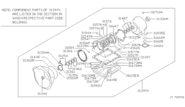 2007 Infiniti G35 Gasket & Seal Kit (Automatic) Diagram