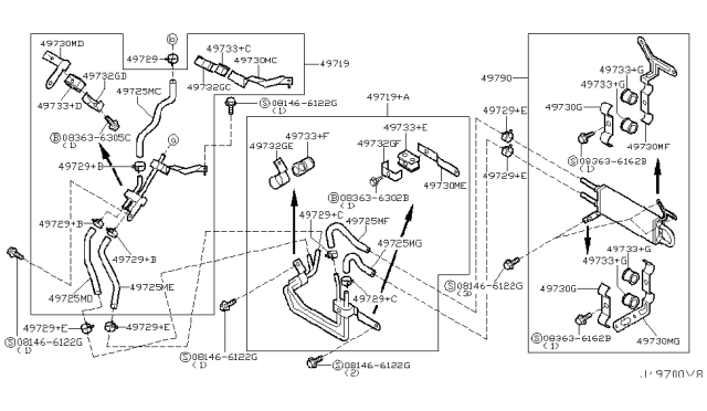 2004 Infiniti G35 Coupe Power Steering Piping Diagram 3