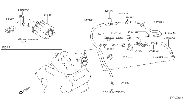 2003 Infiniti G35 Engine Control Vacuum Piping Diagram 2