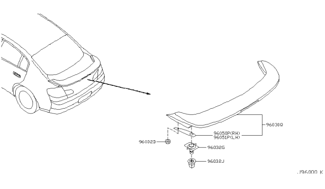 2006 Infiniti G35 Grommet Diagram for 85099-4N210