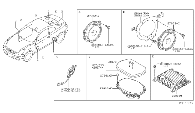 2004 Infiniti G35 Speaker Diagram 1