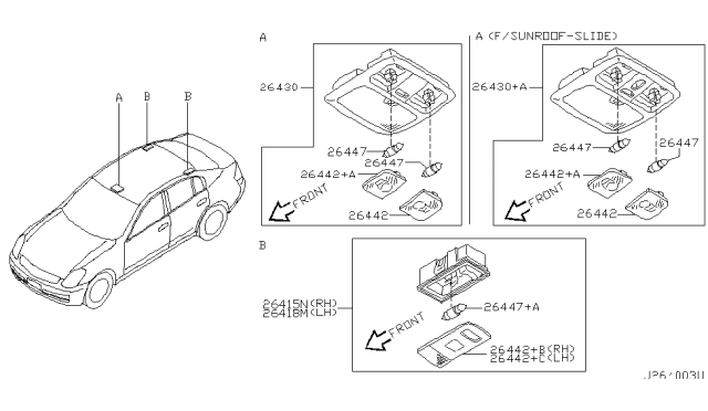 2003 Infiniti G35 Room Lamp Diagram 1