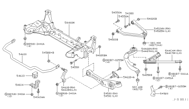 2006 Infiniti G35 Nut FLANGE, Hex Diagram for 08918-3441A