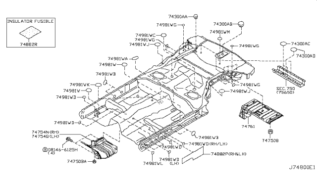2006 Infiniti G35 Coupe Floor Fitting Diagram 3
