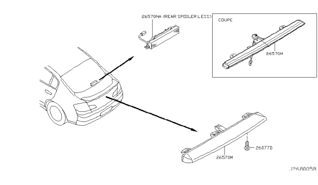 2007 Infiniti G35 Coupe High Mounting Stop Lamp Diagram 2