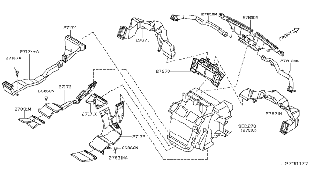 2004 Infiniti G35 Nozzle & Duct Diagram 2
