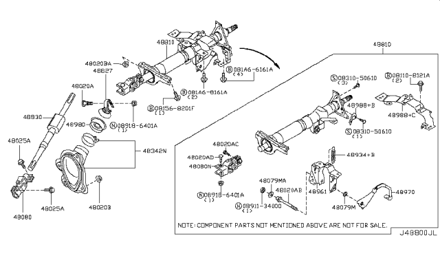 2007 Infiniti G35 Steering Column Diagram 3