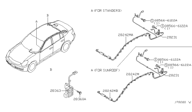 2003 Infiniti G35 Audio & Visual Diagram 1