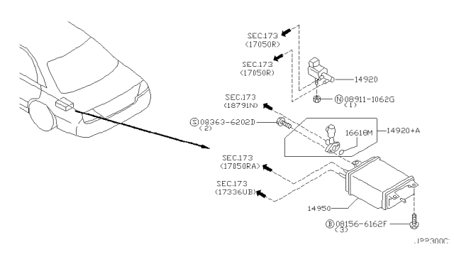 2004 Infiniti M45 Engine Control Vacuum Piping Diagram 1