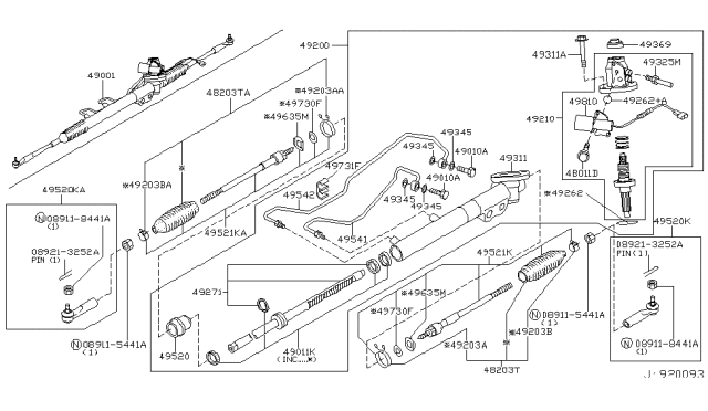 2004 Infiniti M45 Cap-Rear Cover Diagram for 49369-CX000