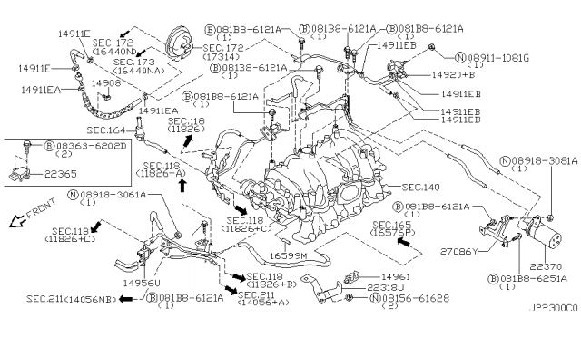 2004 Infiniti M45 Engine Control Vacuum Piping Diagram 3