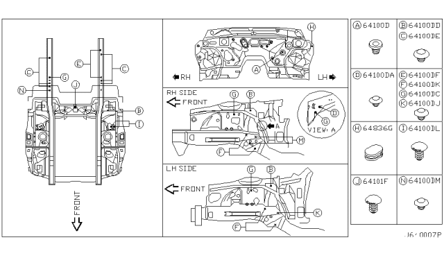 2003 Infiniti M45 Plug Diagram for 74816-AG010