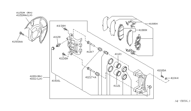 2004 Infiniti M45 Front Brake Diagram