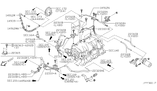 2003 Infiniti M45 Engine Control Vacuum Piping Diagram 2