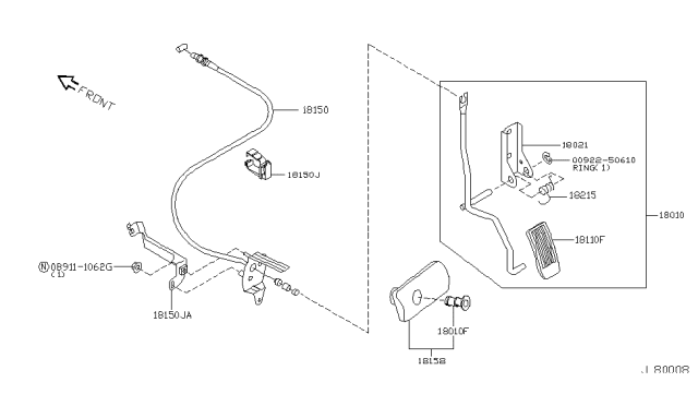 2003 Infiniti M45 Accelerator Linkage Diagram