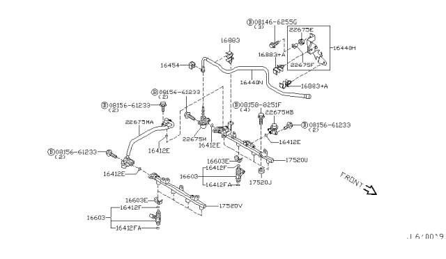 2004 Infiniti M45 Bracket-Fuel Hose Diagram for 17106-CR900