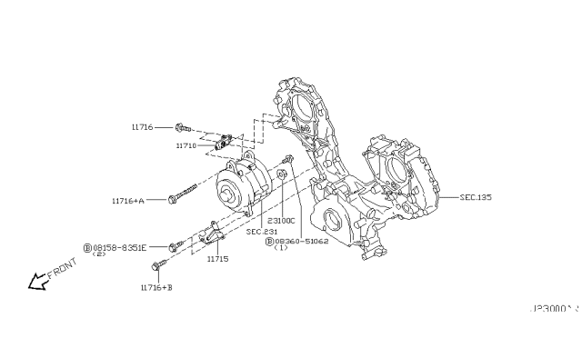 2004 Infiniti M45 Alternator Fitting Diagram