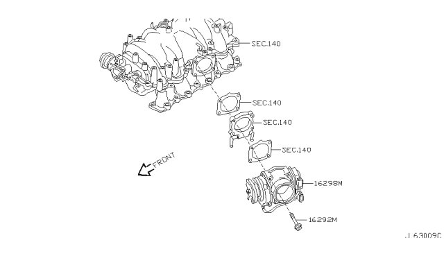 2003 Infiniti M45 Bolt-Chamber Diagram for 16122-73C00