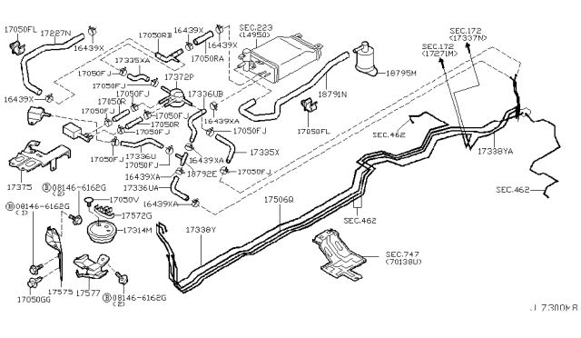 2004 Infiniti M45 Grommet-Fuel Hose Diagram for 17314-AR000