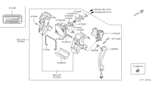 2003 Infiniti M45 Block-EVAPOLATOR Valve Diagram for 27282-4M400