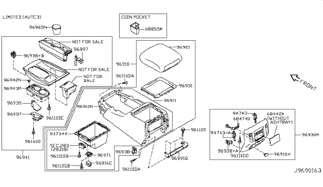 2014 Infiniti QX80 Console Box Diagram 3