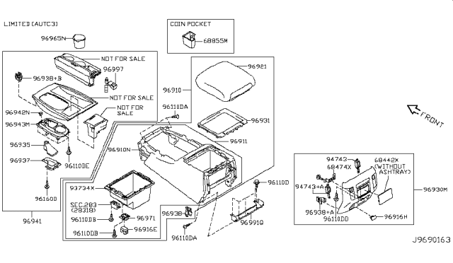 2016 Infiniti QX80 Console Box Diagram 2