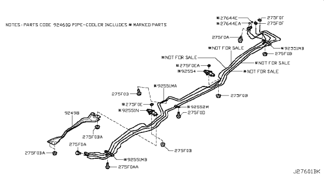 2012 Infiniti QX56 Condenser,Liquid Tank & Piping Diagram 4